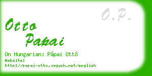 otto papai business card